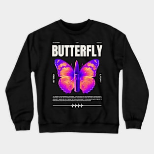 Butterfly Vintage BUllet Streetwear gift Crewneck Sweatshirt